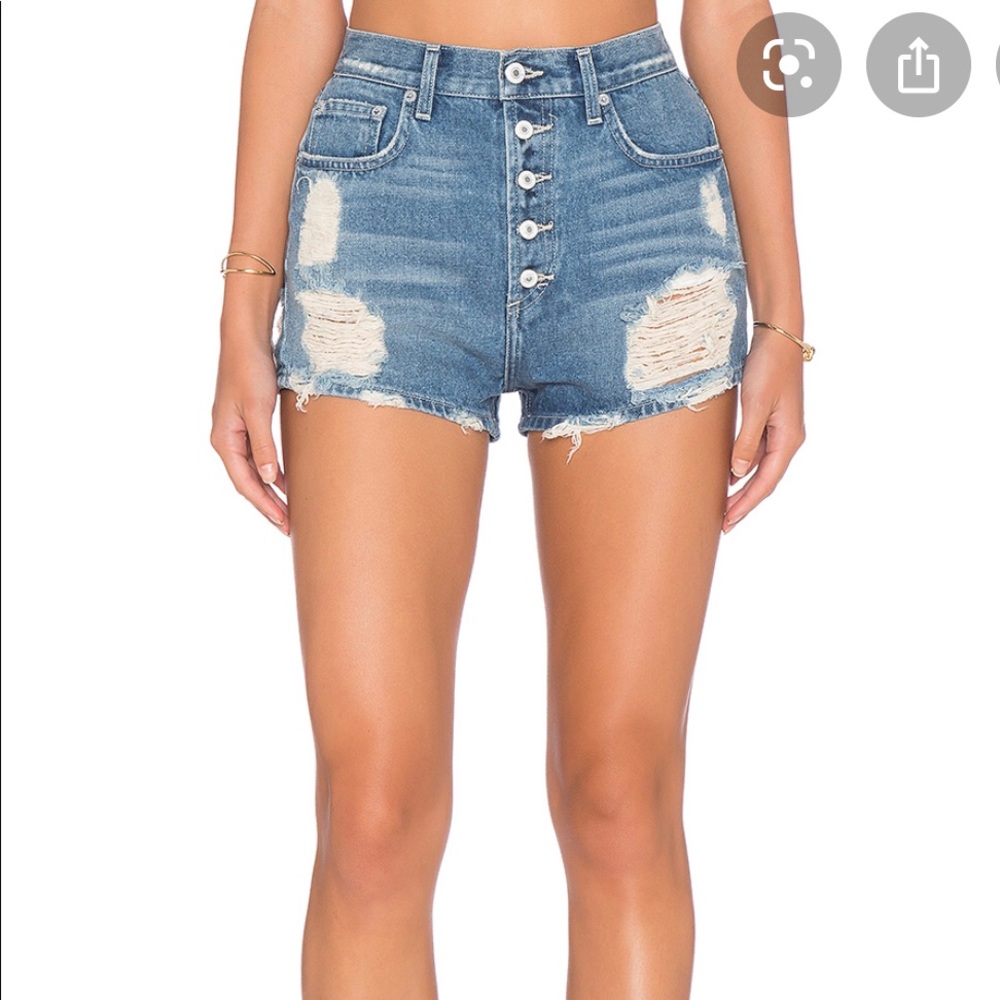 Tularosa Denim High Rise Jeans Shorts Emma